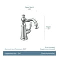 thumbnail image 3 of Moen Weymouth Chrome One-Handle Bathroom Faucet, 3 of 6