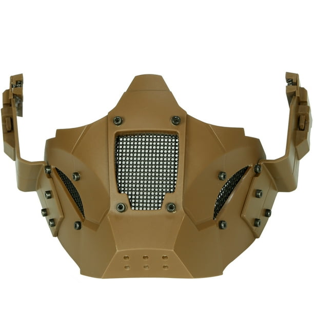JShteea Airsoft Mask 700FPS Resistencia Al Impacto Máscara Seguridad Desmontable para Entrenamiento (Caqui)