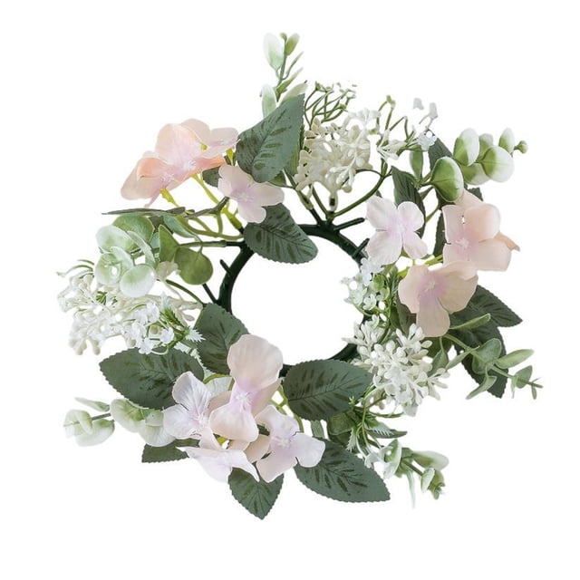 Qocolhg Outdoor Christmas Decorations Indoor, Home Dining Table Simulation Embroidered Flower Candle Cup Candlestick Wreath Decoration Party Wedding Anniversary Decoration Wreath, Christmas Clearance