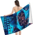 thumbnail image 2 of PHYHOO  Blue Butterflies Skull Beach Towel, Absorbent Quick Dry Swimming Yoga Beach Towels, Sand Free Microfiber Beach Towel 30x60in, 2 of 8