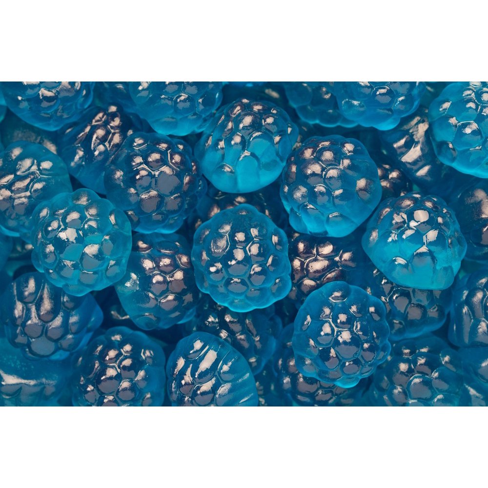 SweetGourmet Blue Raspberries Gummi Berry Blue Raspberry Bulk Candy