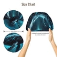 thumbnail image 5 of Naloa Vintage Blue Pattern Whale Adjustable Hair Bonnet for Sleeping, Hair Wrap Sleep Cap Turban for Women Men, Curly Straight Hair Long Large Braid Unisex, 5 of 6