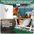 thumbnail image 4 of EuKer Nesting Boxes for Chickens, 6-Holes Metal Laying Boxes with Legs and Egg Collection Device, Green, 4 of 8