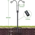 thumbnail image 5 of 2Pcs Shepherd Hooks Plant Hook Garden Stake Hooks Plant Stand Hanger (Black), 5 of 6
