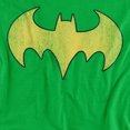 thumbnail image 2 of DC Batgirl Logo Distressed Women's T Shirt, Kelly Green, 2X-Large, 2 of 6