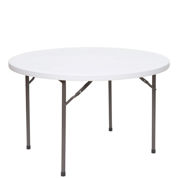 Rhino Plastic Table 48 Round White, 48 Inch Round Table Vs 60