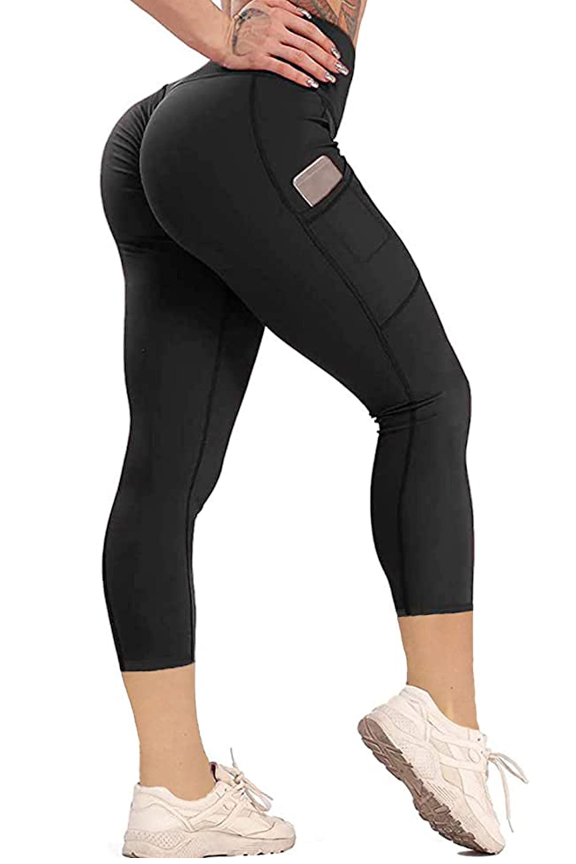 FITTOO High Waist Scrunch Butt Woman Capri Leggings Butt Lifting Yoga Pants  Female 
