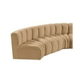 thumbnail image 5 of Meridian Furniture Arc Camel Velvet Modular Sectional, 5 of 15