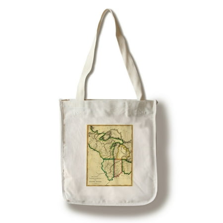 Midwest Tote - Midwest in the United States - (1810) - Panoramic Map (100% Cotton Tote Bag - Reusable)