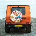 thumbnail image 2 of Fotbe Flowers Birds And Butterflies Spare Tire Cover Thickening Universal Fit for Jeep, Trailer, RV, SUV, Truck, Tough Tire Wheel Soft Cover-14 inch, 2 of 9