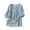 Blue Shirts for women, variant on HAPIMO Women's Trendy Cotton Linen Loose Tops Solid Color Ruched Summer Tees 3/4 Sleeve V Neck Pullover for Teen Girls Elegant Casual Relaxed Blouses Blue XL