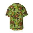 thumbnail image 4 of Goofa Carrot Eggplant Printed Men's Casual Short-sleeved Shirt,Lightweight Breathable Button-down,Summer Casual men's top,Versatile Fashion shirt-3X-Large, 4 of 7