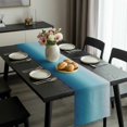 thumbnail image 2 of Navy Blue Ombre Table Runner 90 Inches Long, Teal White Gradient Modern Abstract Art Kitchen Coffee Dining Table Decoration for Home Party Birthday Wedding Home Decor 13x90 Inches, 2 of 8