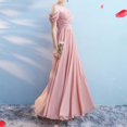 thumbnail image 2 of Elegant Chiffon Off Shoulder Evening Gown for Women Formal Banquet Bridesmaid Party Dress Hostess Toasting Attire, 2 of 2