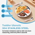 thumbnail image 4 of ROXANEPIG 6 PACK Toddler Utensils, Kids Silverware Set with Silicone Handle, Children Safe Spoons and Forks, 18/8 Stainless Steel, Food-grade Silicone - Dishwasher Safe, 4 of 6