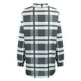 thumbnail image 4 of Ozmmyan Women Wool Jacket Plaid Printed Long Sleeve Turn-down Collar Suit Cardigan Woolen Coat, 4 of 8