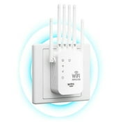WiFi Range Extender Up to 12000 Sq.Ft Coverage, Dual Band 1200Mbps with 6 High-Gain Antennas, 3-in-1 Mode with Ethernet Port, Easy Setup