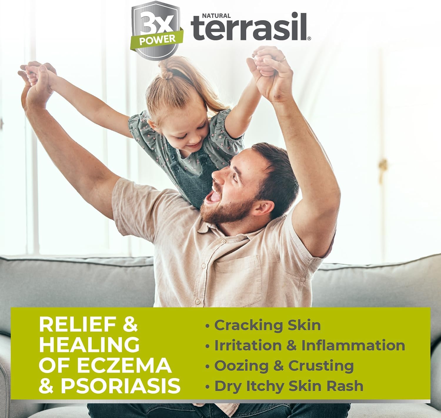(2 pack) Terrasil Eczema & Psoriasis Ointment with Natural Activated Minerals 3X Action to Relieve Skin Itching & Inflammation (28gm Tube)