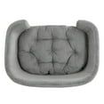thumbnail image 4 of Pefilos Large Dog Couch Furniture, 30" Wide Pet Sofa for Medium Dogs with Removable Mattress, Luxury Raised Pet Couch Lounging Dog Bed with Anti-Slip Bottom, Light Gray, 4 of 10