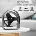 Merkury Innovations Portable Mini Table Top Fan, USBPowered, 3Speed, Softbladed, 360¬∞
