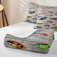 thumbnail image 4 of Erosebridal Ocean Fish Bed Spread Queen, Cartoon Animal Queen Coverlet Set, Reversible 3-Piece, 1 Quilt and 2 Pillowcases, 4 of 7