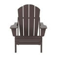 thumbnail image 2 of WestinTrends Malibu 3-Piece set classic Adirondack chair with ottoman and a small coffee table (1 seater), Dark Brown, 2 of 13