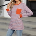 thumbnail image 4 of SNKSDGM Chemises à Manches Longues pour Femmes Mignon Noir Crop Top à Manches Longues pour Femmes Gym T-Shirt Décontracté à Rayures Col Rond Confortable pour Usage Quotidien m, 4 of 9