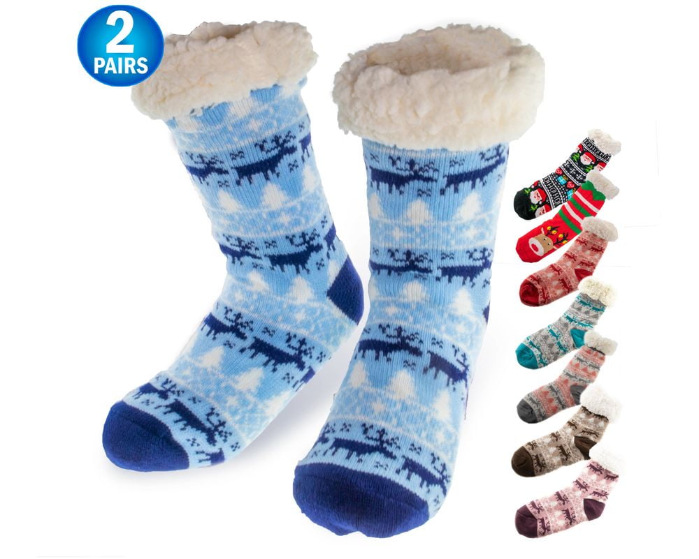 mens sherpa slipper socks