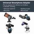 thumbnail image 2 of TEMOGU-81036 NexGO 2-Axis Universal Digiscoping and Astroimaging Smartphone Adapter - Connects Your Smartphone Camera to an Optic Eyepiece to Capture Images and Video, Black, 2 of 4