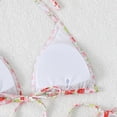 thumbnail image 7 of Women's 2 Piece Floral Tropical Print Bikini Set Boho Triangle Bathing Suit Tie Backless Swimsuit Sets (Light pink,M), 7 of 7