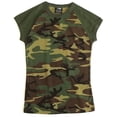 thumbnail image 1 of Rothco Short Sleeve Camo Raglan T-Shirt - Woodland Camo, Medium, 1 of 2