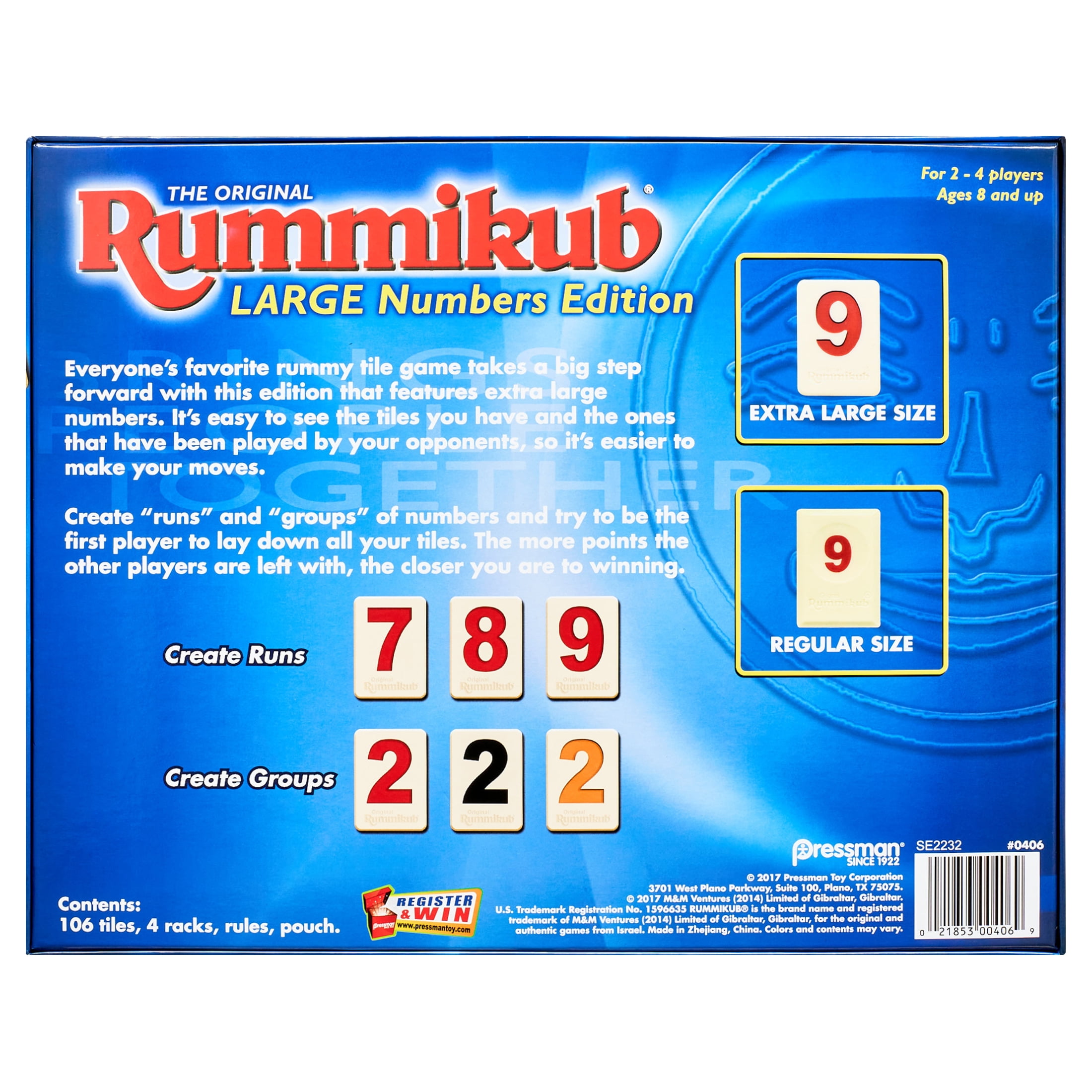 Rummikub large number edition - the original rummy tile game