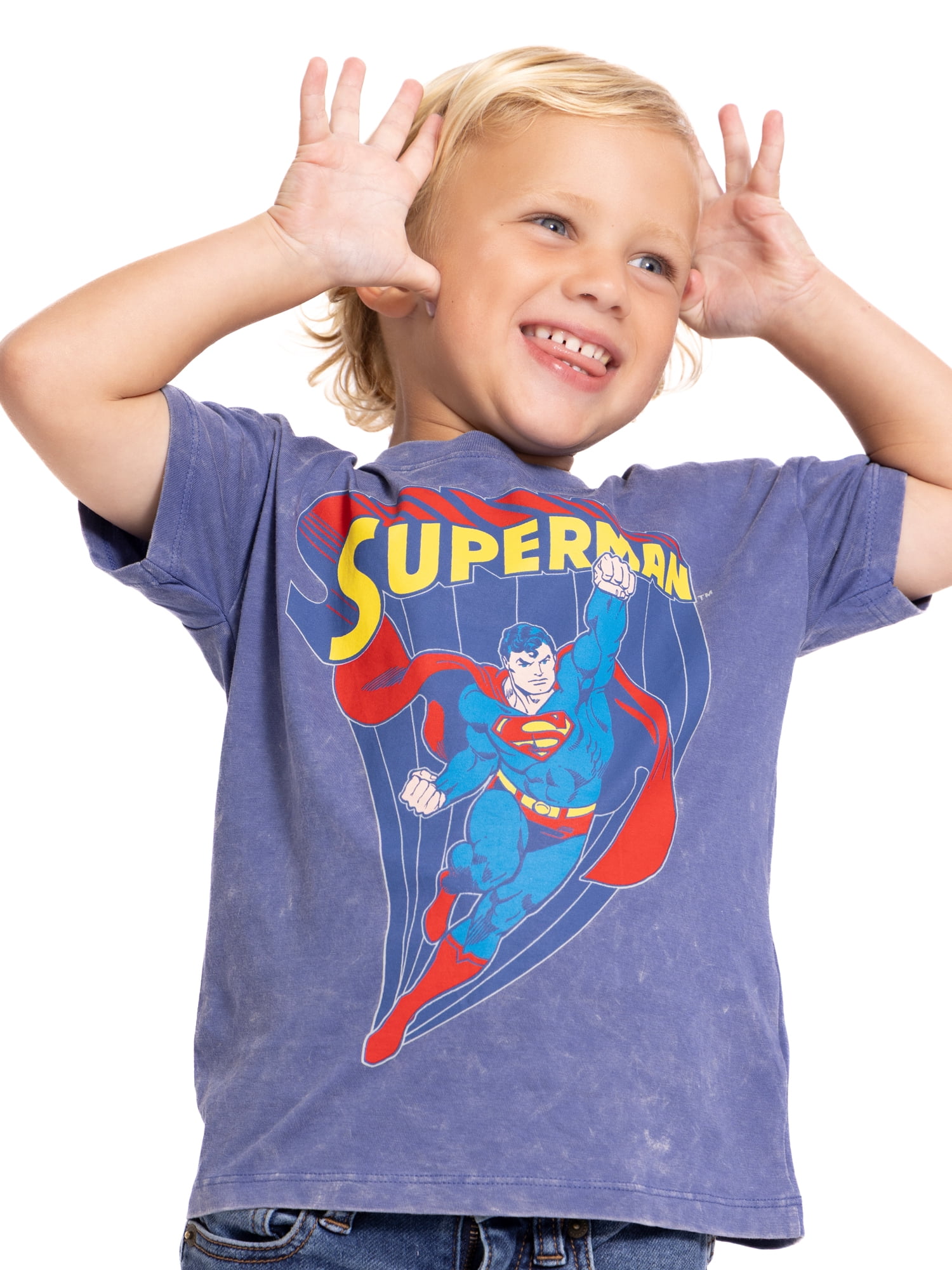 DC Comics Toddler Boys' Superman Graphic Tee with Short Sleeves, Sizes 12M-5T