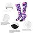 thumbnail image 5 of Zufioo Skull Rainbow Mushroom Print Long High Thigh Socks Knee-High Warm Stocking Women Boot Sock Leg Warmer High Socks for Daily Wear, Cosplay, 5 of 6