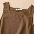 thumbnail image 4 of Diufon Casual Tank Tops Womens Square Neck Sleeveless Tops Cotton Linen Solid Color Tees, 4 of 7