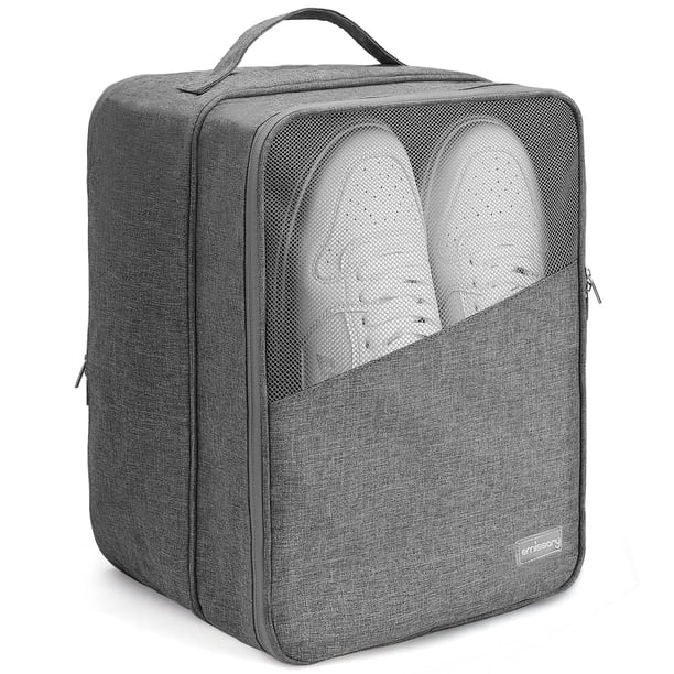 Bolsa para zapatos Emissary con capacidad para 3 pares, impermeable para viajes, color gris