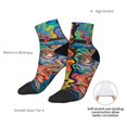 thumbnail image 6 of Pofeuu Psychedelic Faces Colorful Print 30cm Socks, Adult Running Hiking Socks for Youth and Adult, 6 of 7