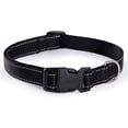 thumbnail image 1 of Collar ajustable para perros, collar clásico de nailon acolchado reflectante para perros pequeños/medianos/grandes (negro, talla S, 40 cm de largo x 1,5 cm de ancho)., 1 of 5