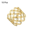 thumbnail image 3 of Anillos para Servilletas de Oro Uxcell, Soportes de Cobre Hueco con Patrón de Moneda para Cena, 12 Pcs, 3 of 6