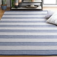 thumbnail image 2 of SAFAVIEH Striped Kilim Yadira Striped Cotton Area Rug, Grey/Blue, 5' x 8', 2 of 9