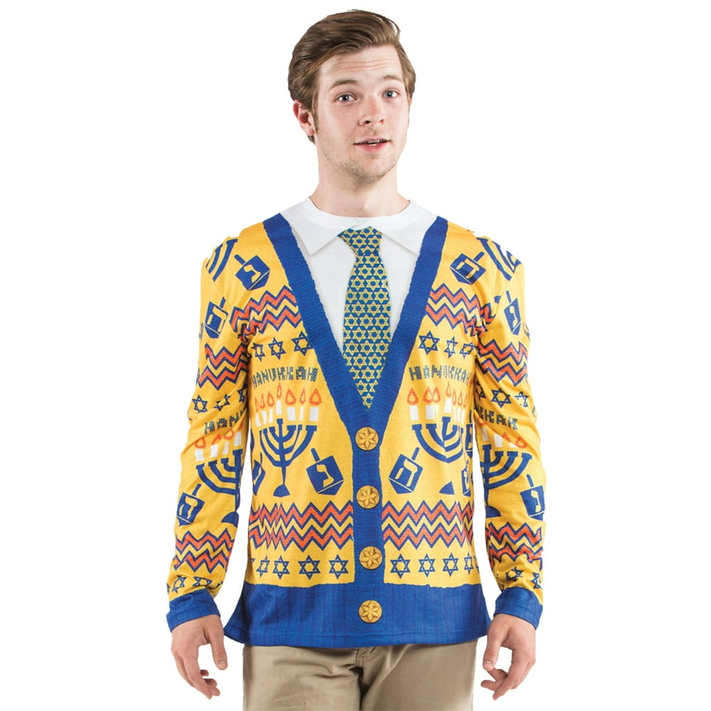 Morris Costumes Ugly Chanukah Sweater Chanukah Menorah Holiday
