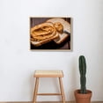 thumbnail image 3 of Nawypu Canvas Prints Wall Art Peanut butter on bread slice shot on rustic wooden table Wall Artwork Paintings for Living Room Bedroom Office Kitchen Bathroom Ready to Hang, 3 of 4