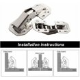 thumbnail image 3 of 8 bisagras para puerta de gabinete, apertura de armario con 64 tornillos, bisagras plegables de acero inoxidable, bisagra de cierre automático para muebles de armario de cocina, puerta de armario, 3 of 5