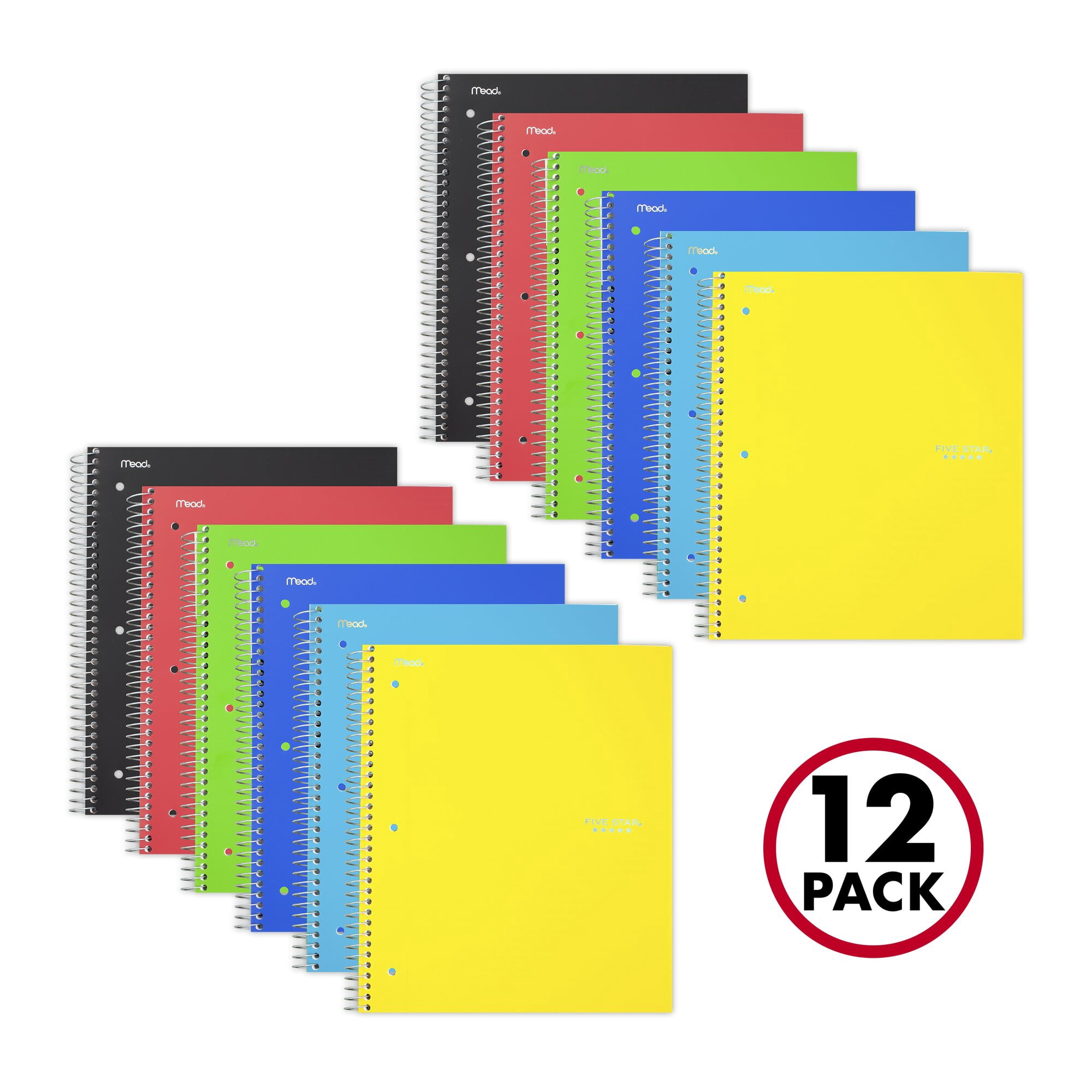 Five Star Spiral Notebook Plus Study App 1 Subject Graph Ruled 8 12 x 11 12 Pack