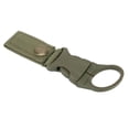 thumbnail image 4 of Portabotellas de exterior con clip para acampar, senderismo, ciclismo, pesca, hebilla multifuncional, color verde militar., 4 of 14