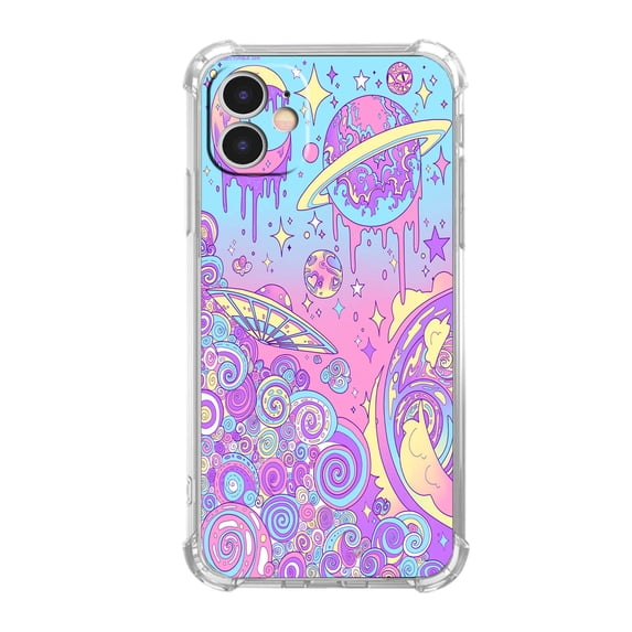 Magic Galaxy Planet Case for iPhone 12,Aesthetic Art Design Pattern Soft Full TPU Bumper Cover