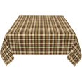 thumbnail image 4 of Square Tablecloth 52 x 52 Inch, Gold Brown Tartan Check Plaid Square Tablecloth Spillproof Soil Resistant Tablecloths Fabric Table Cloth for Kitchen Dinning Tabletop Outdoor, 4 of 8