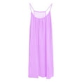 thumbnail image 5 of Bramtres Sundresses for Women 2025,Midi Dresses,Ladies Solid Color Round Neck Sleeveless Hollow Chiffon Sling Dress,Beach Dress,Flowy Dresses,Modest Dresses,Purple Dress,S, 5 of 6