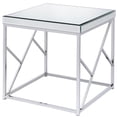 thumbnail image 1 of Steve Silver Evelyn Mirror Top Chrome End Table, 1 of 6