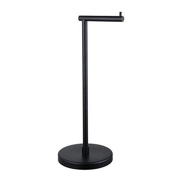 Gerz Bathroom Toilet Paper Holder Stand Modern Tissue Roll Holder Sus304 Stainless Steel Rustproof Freestanding Matte Black